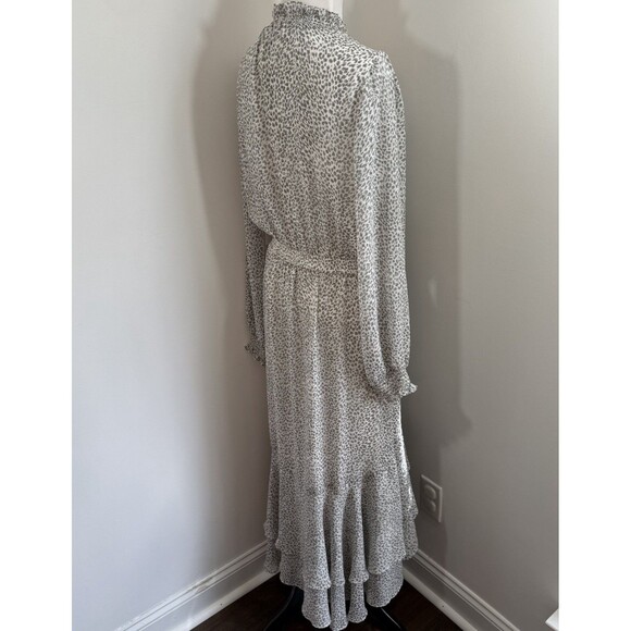 1.State Revolve Maxi Dress Jaime Shrayber Printed High-Low M Gray Leopard Print - Picture 8 of 16